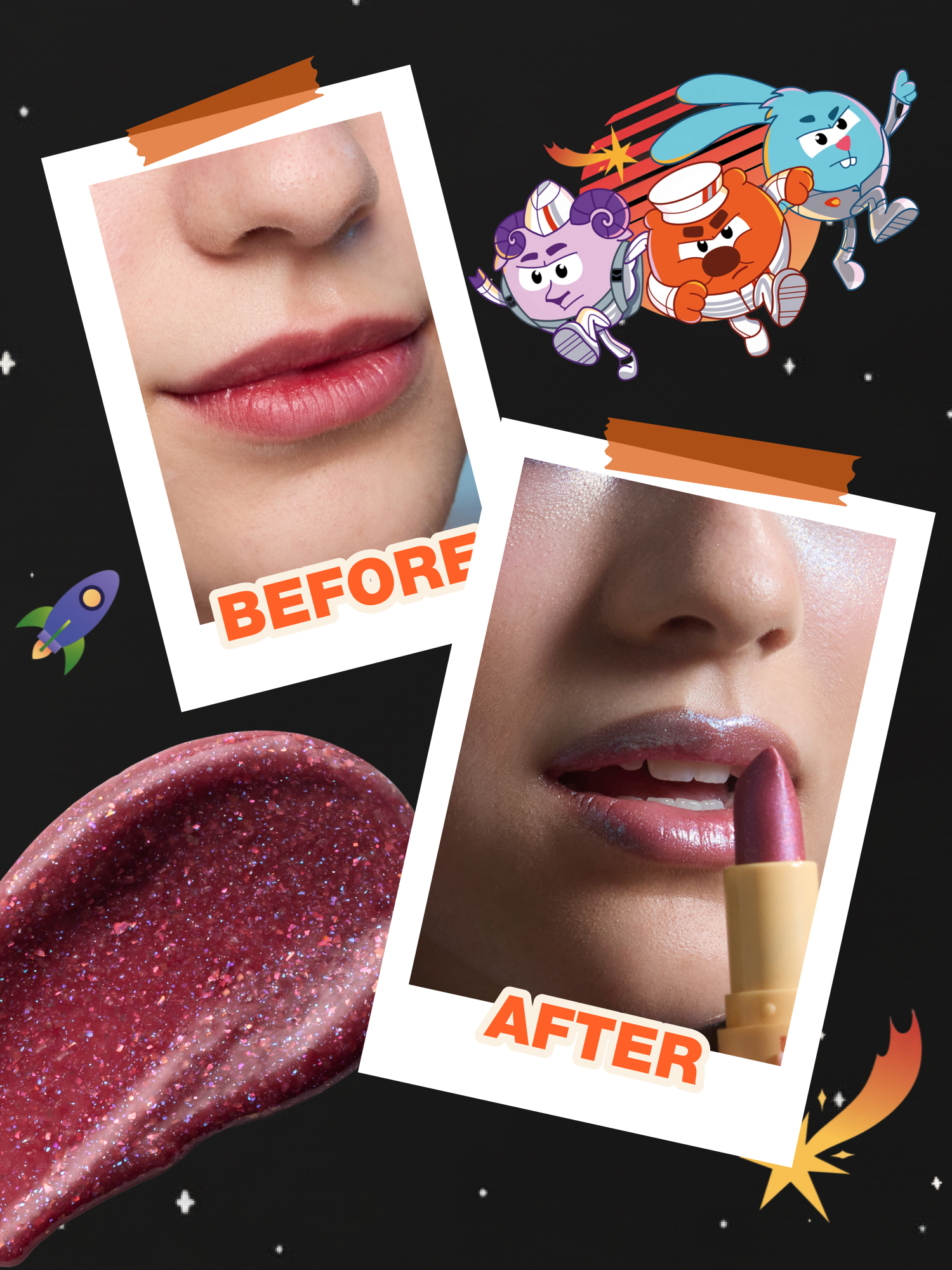 Помада-бальзам для губ Beauty Bomb Смешарики тон 01 полупрозрачный нежно-розовый 4г - фото 7