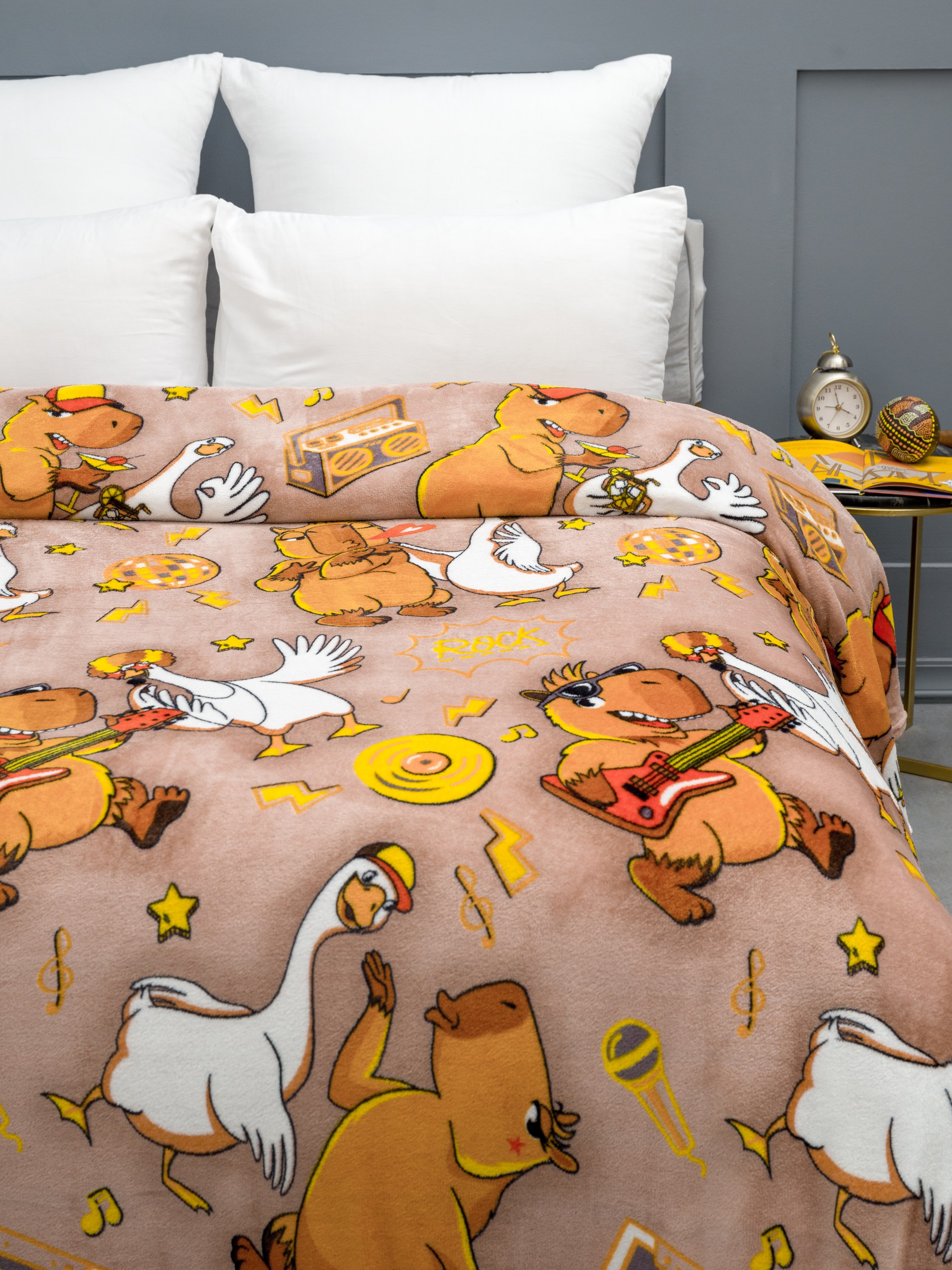 Плед Павлинка Капибара и гусь 200 x 220 см - фото 4