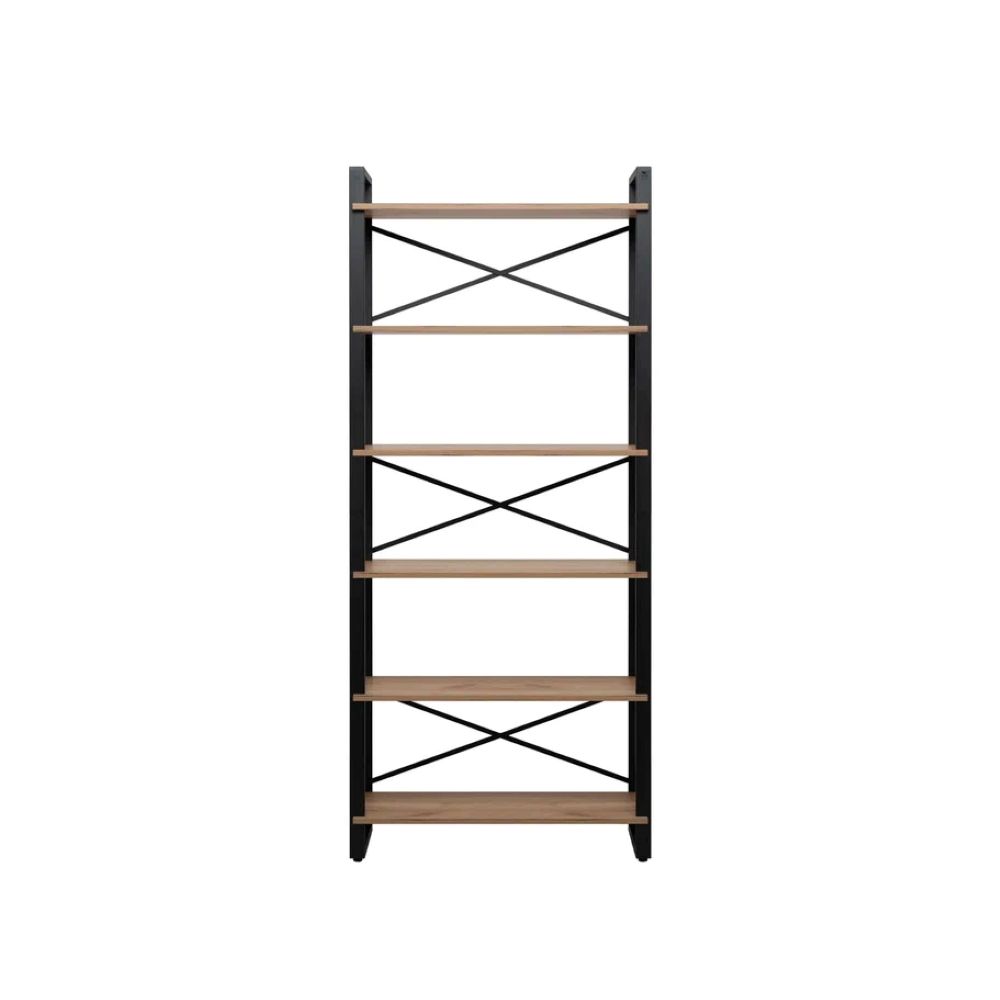 Стеллаж Leset Стилвуд 136 Черный/Дуб крафт золотой - фото 3