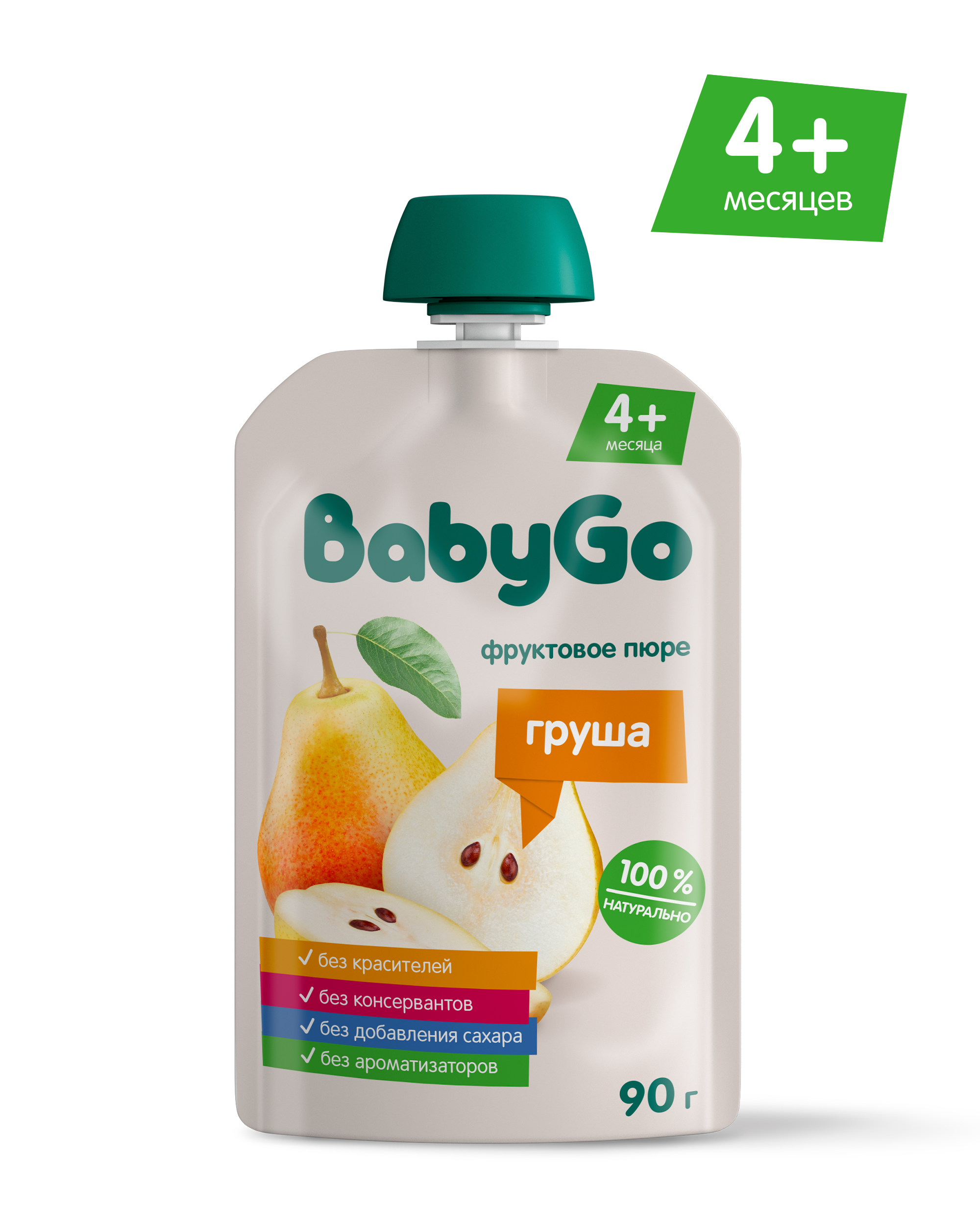 Пюре BabyGo Груша с 4 мес 90 г - фото 1