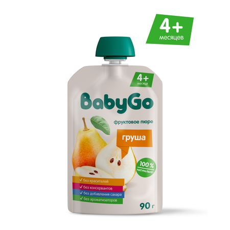 Пюре BabyGo Груша с 4 мес 90 г