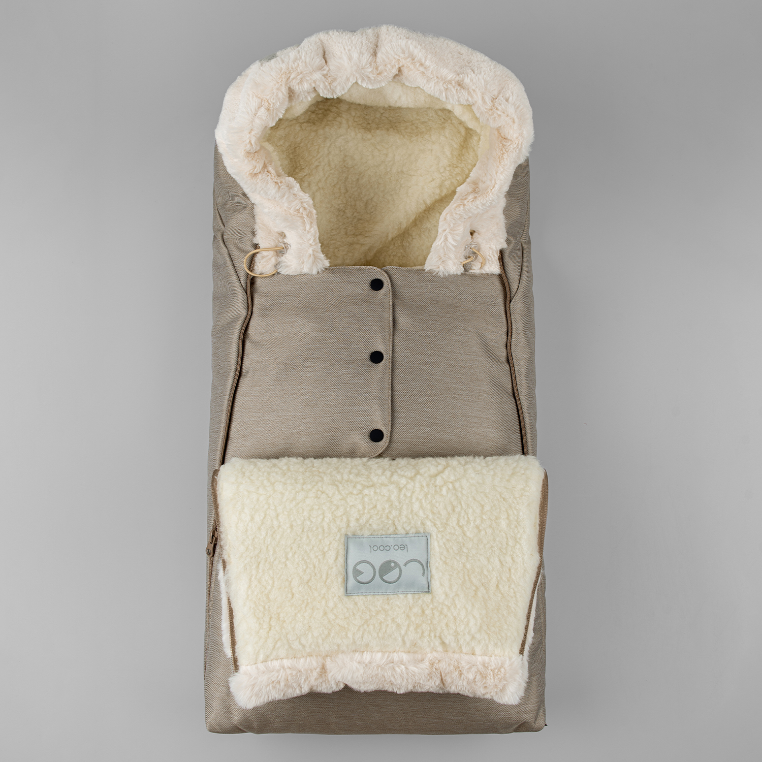 Конверт в коляску LEO коричневый - фото 2