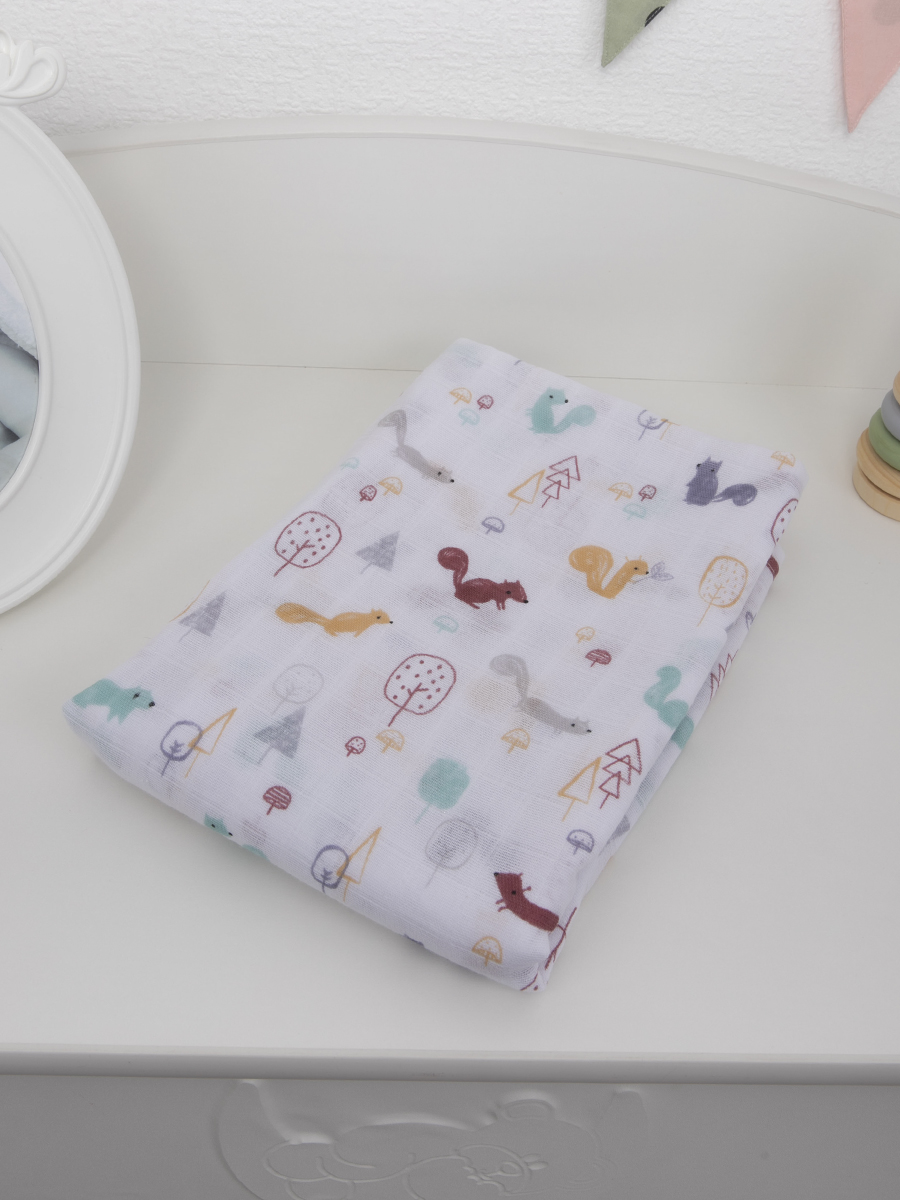 Пеленка муслиновая Baby Nice для новорожденных 120Х120 - фото 3