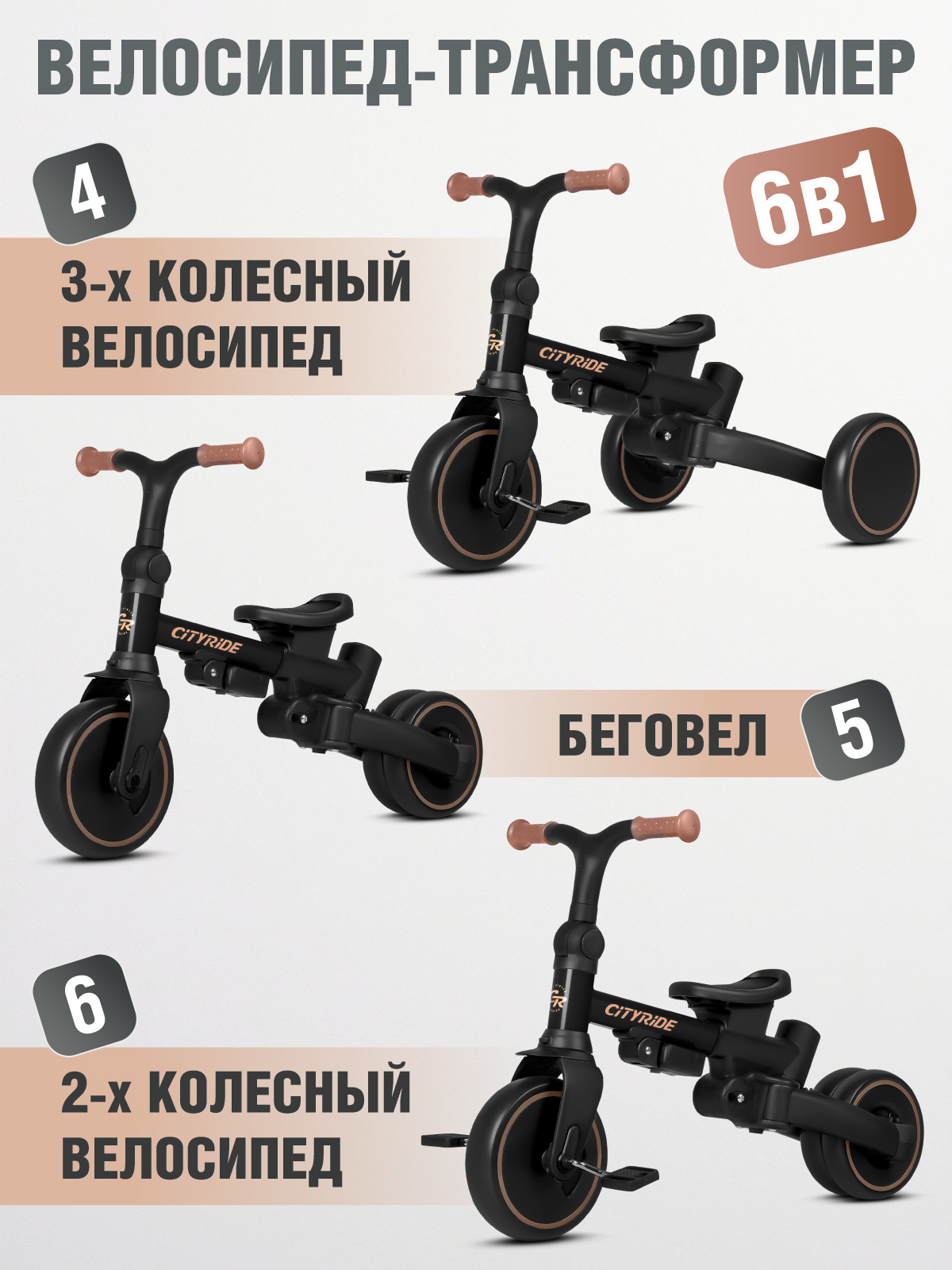 Трехколесный велосипед CITYRIDE - фото 3