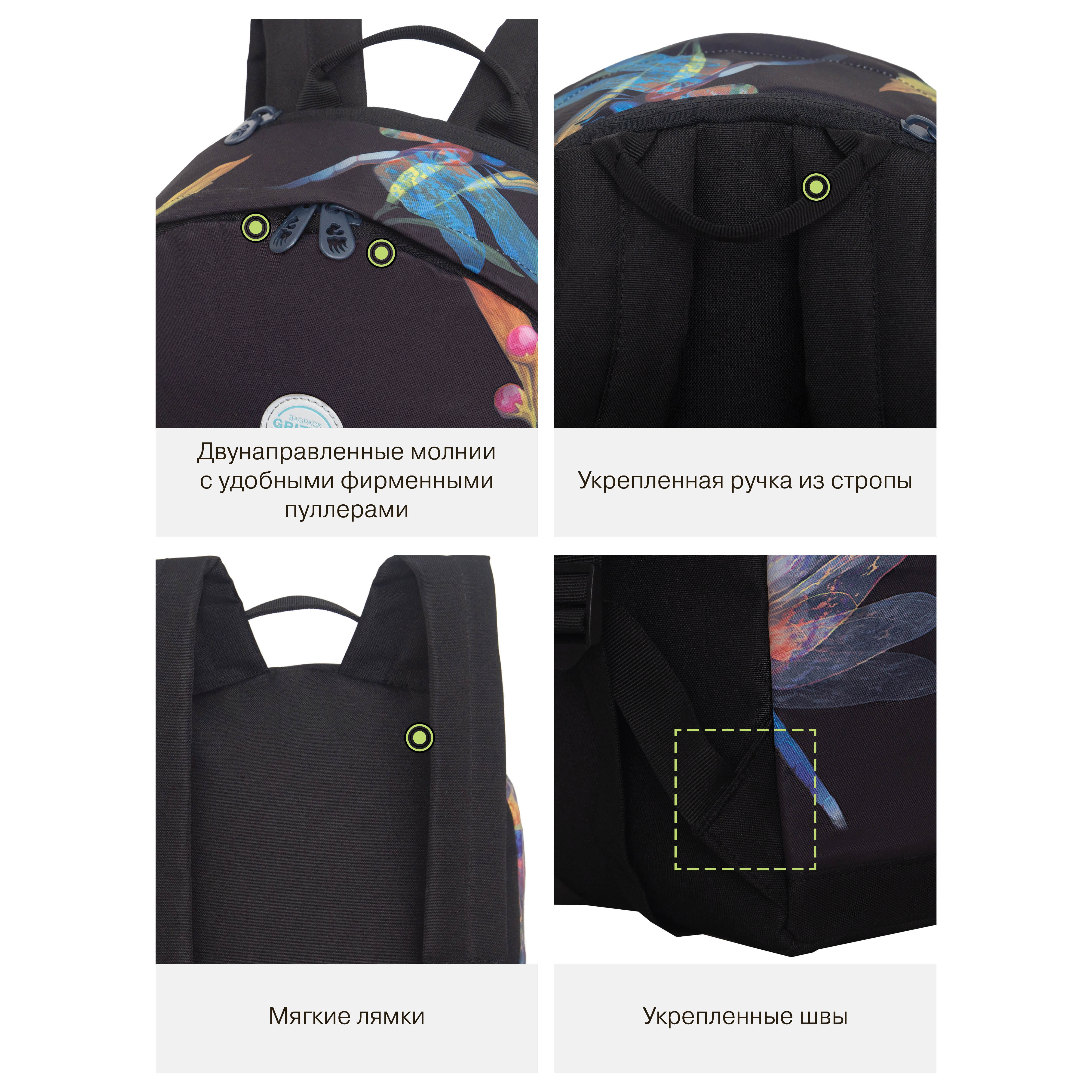 Рюкзак Grizzly Стрекозы - фото 12