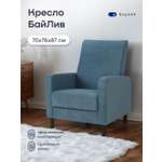 Кресло buyson БайЛив велюр синее