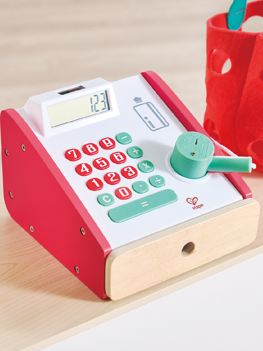 Игровой набор Hape продукты, прилавок, касса - фото 11