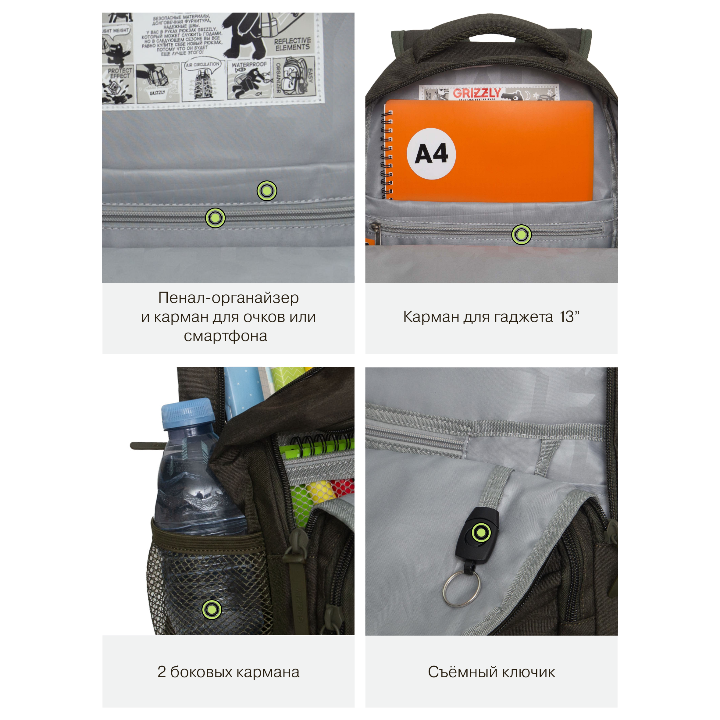 Рюкзак Grizzly для мальчика - фото 10