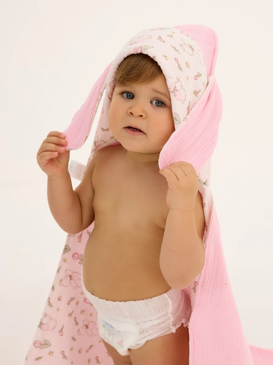 Полотенце Loo-Loo розовое с ушками 95 x 95 см 1 шт. - фото 5