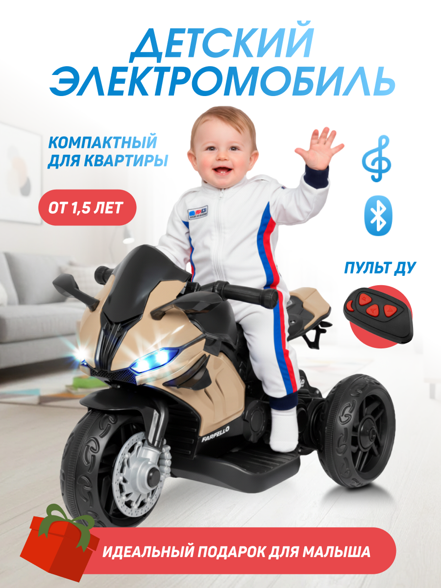 Электромотоцикл Farfello TR675 С пультом ДУ - фото 1