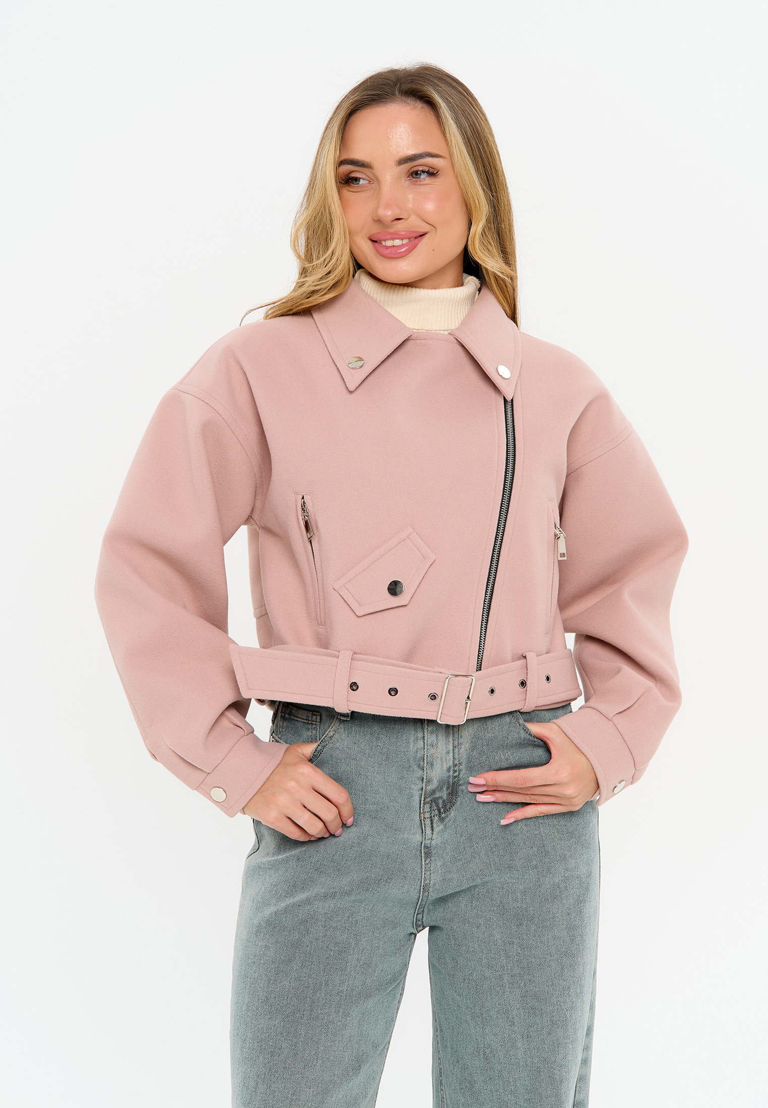 Куртка Stylish AMADEO AJ-8501-розовый - фото 1