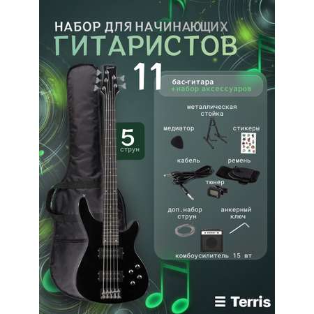Игрушка музыкальная Terris SET-SSS BK электрогитара