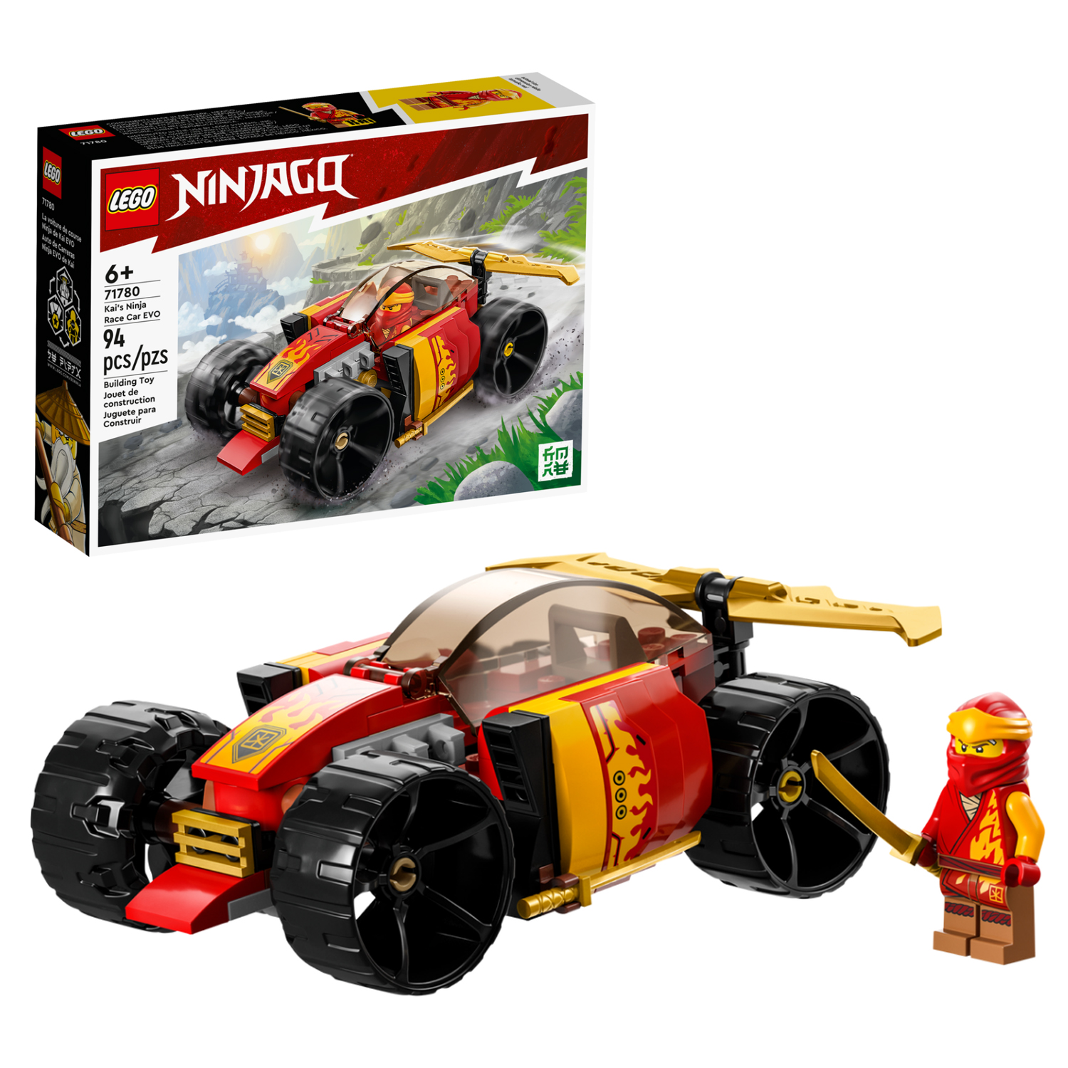 Конструктор LEGO NINJAGO Гоночный автомобиль ЭВО Кая - фото 1