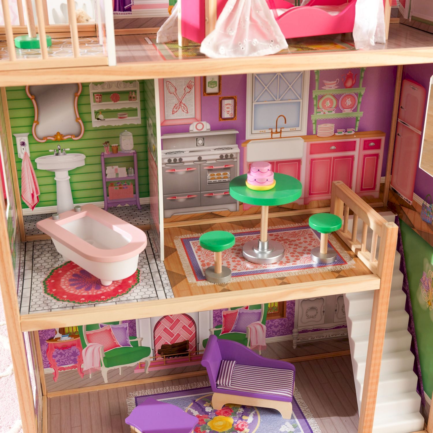 Домик для кукол KidKraft с мебелью 65900_KE - фото 8
