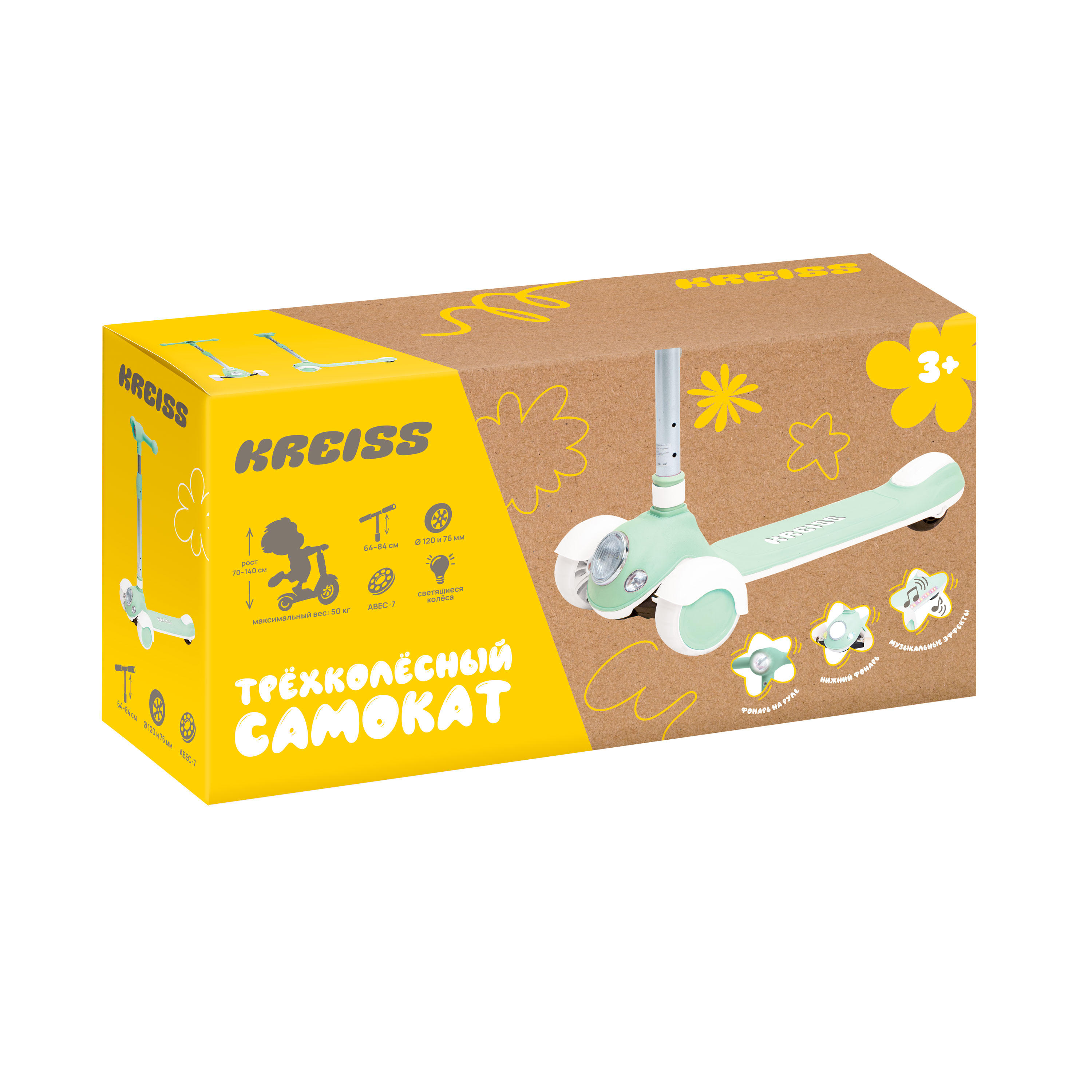 Самокат Kreiss трехколесный - фото 24