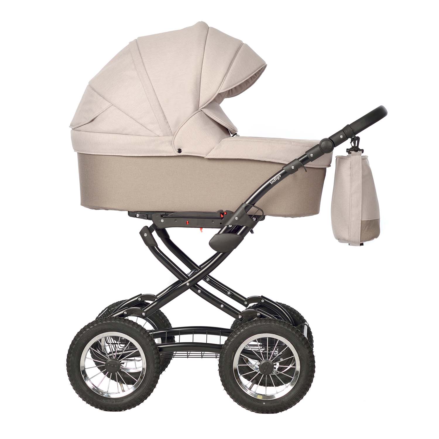 Коляска 2в1 Indigo Barbara Classic 08 бежевый - фото 3