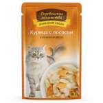 Корм для кошек Деревенские лакомства филе курица-лосось желе пауч 70г