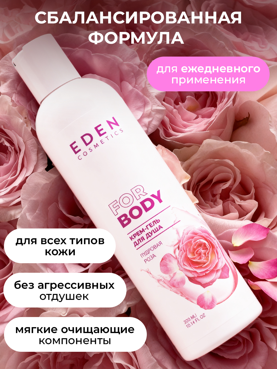 Набор EDEN Пудровая роза-Зелёный чай гель для душа - фото 7