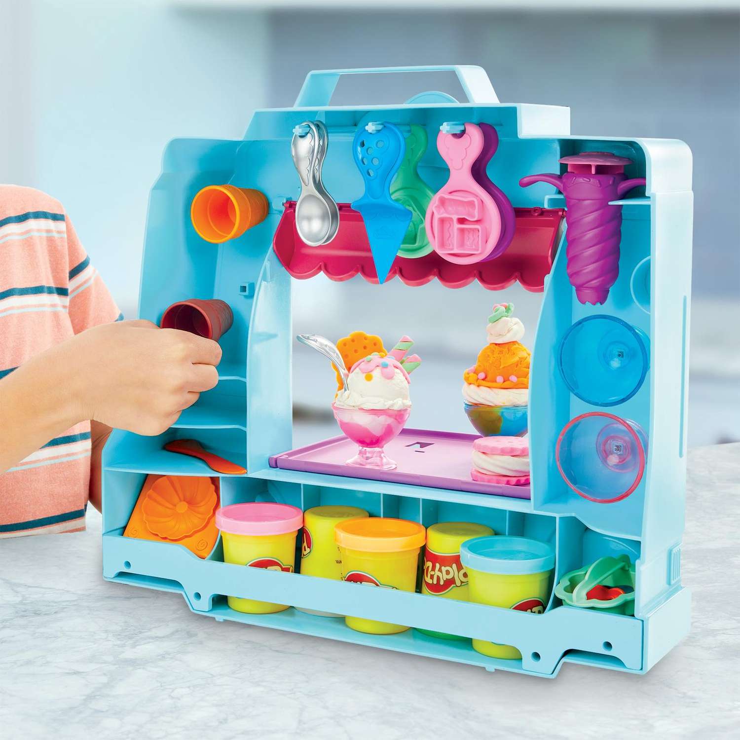 Пластилин Play-Doh Грузовичок с мороженым - фото 8
