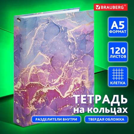 Тетрадь со сменным блоком Brauberg клетка 120 лист.
