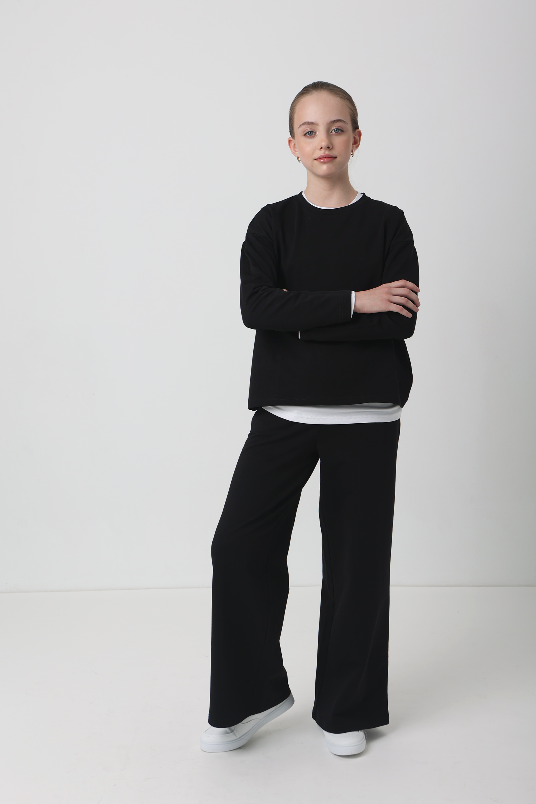 Свитшот и брюки LELUkids LT0401_черный - фото 1