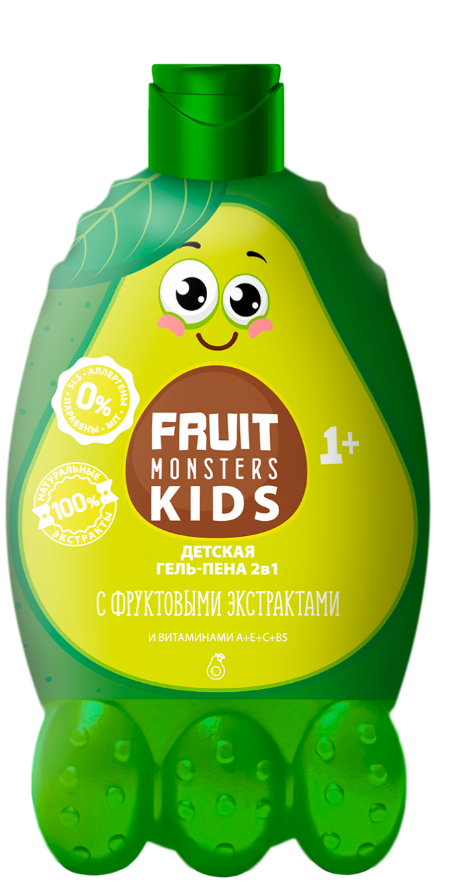 Гель-пена Fruit Monsters Kids Авокадо 400 мл - фото 1