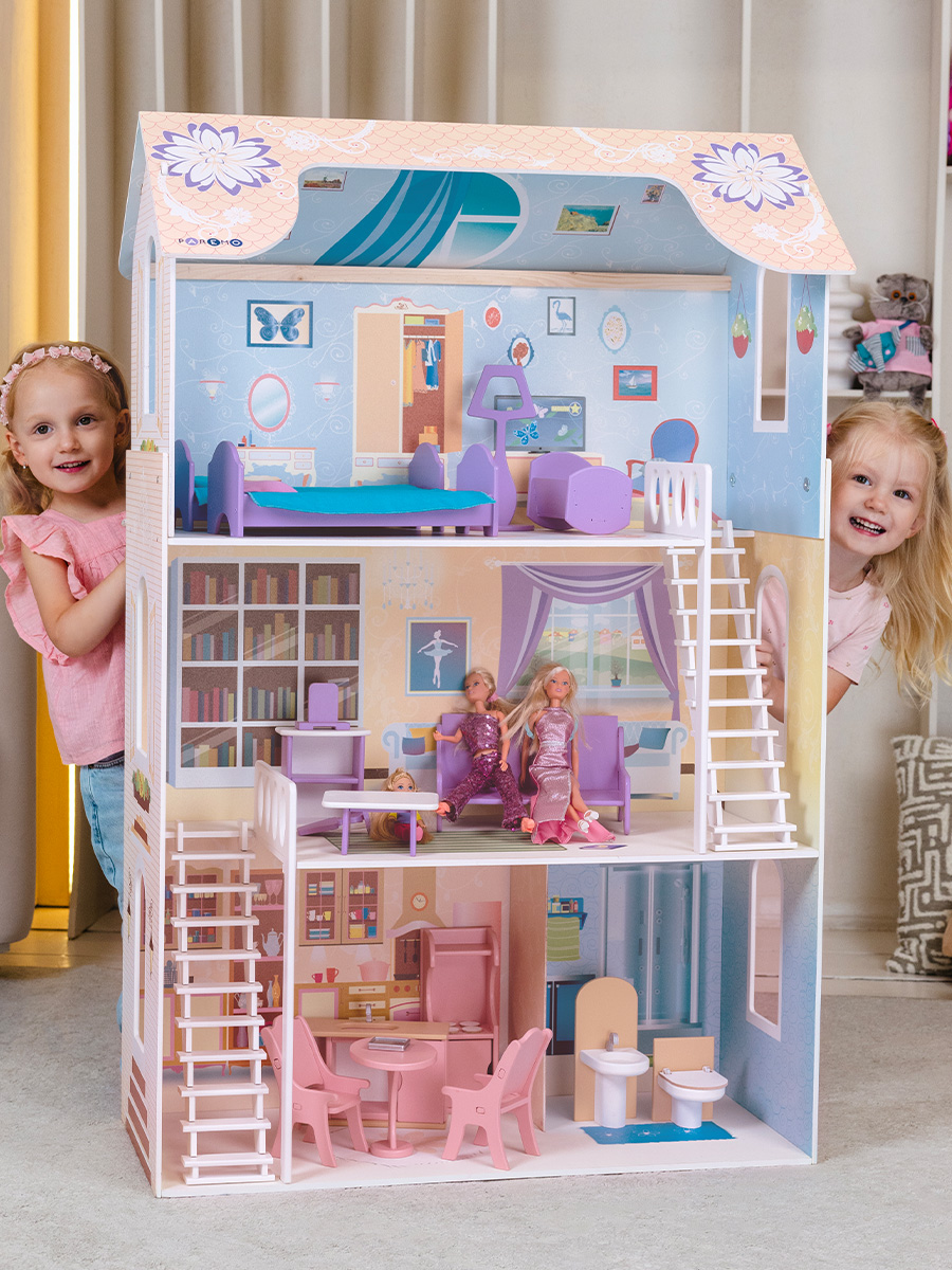 Домик для кукол PAREMO 120 см с мебелью PD315-02 - фото 1