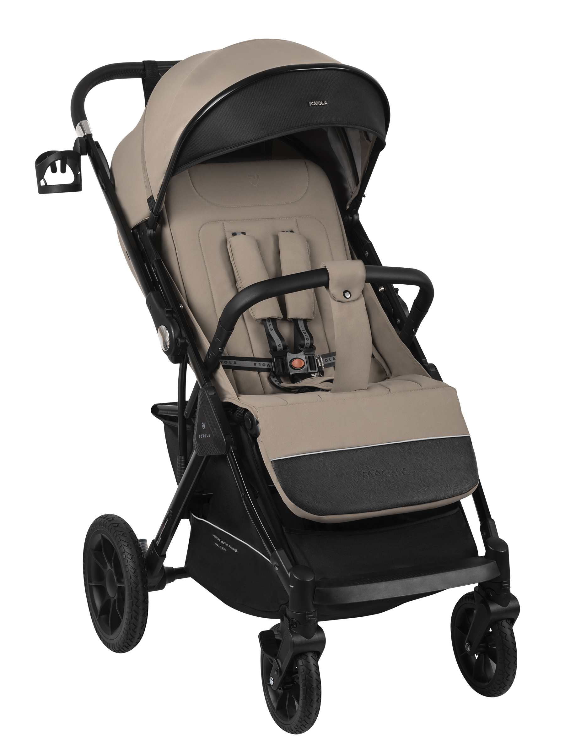 Коляска прогулочная JOVOLA Magma с перекидной ручкой бежевый - фото 17
