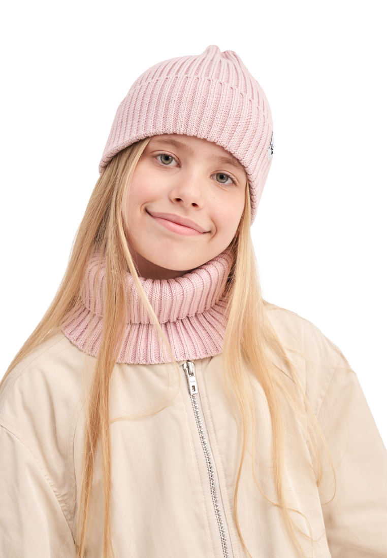 Шапка и снуд wookee Шапка_СнудРозовый - фото 7