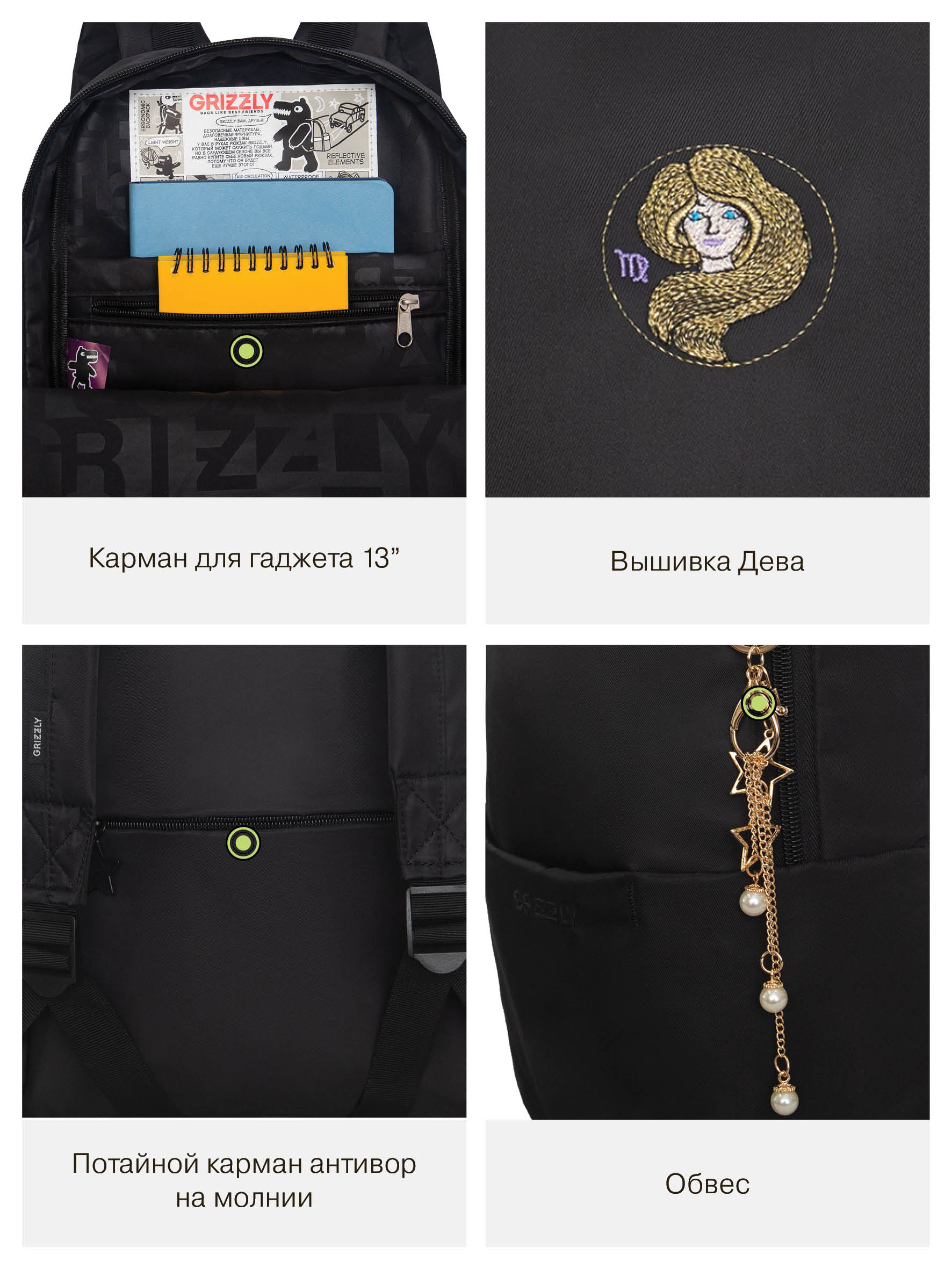 Рюкзак Grizzly Дева - фото 11