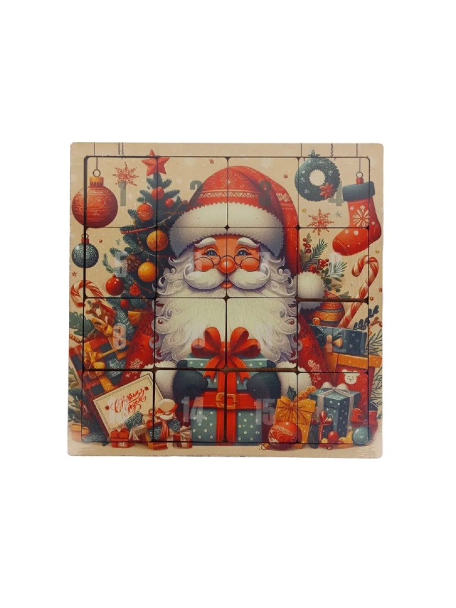 Настольная игра Задира Головоломка пятнашки Дед Мороз - фото 1