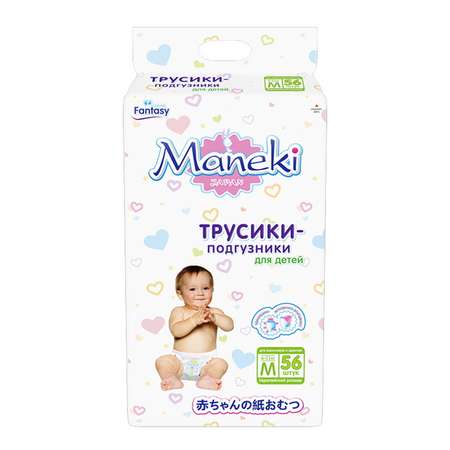 Трусики Maneki M (6-11 кг) 56 шт.