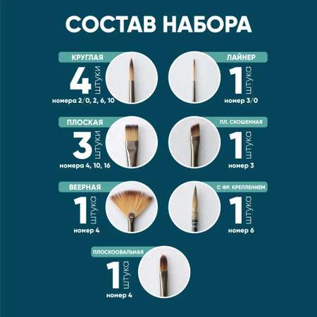 Кисть Гаммa 12 шт.