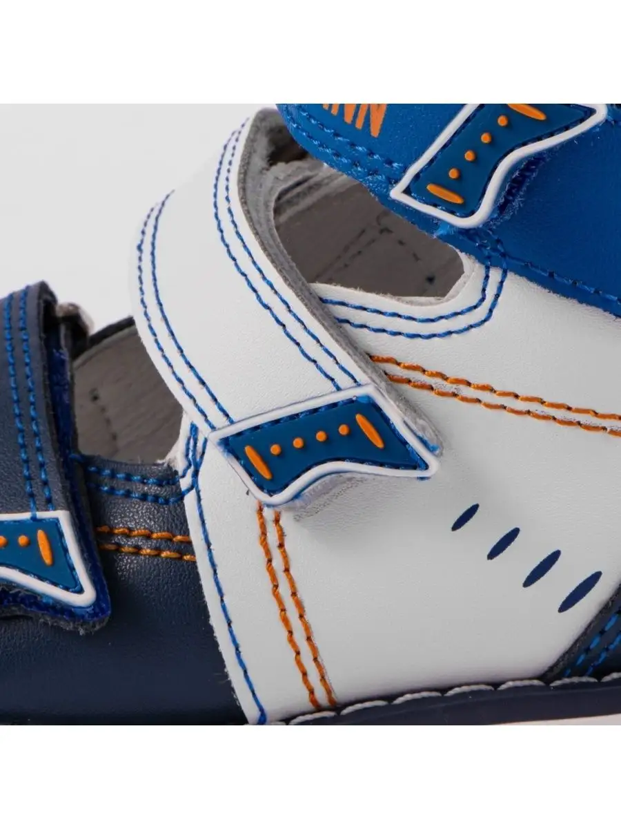 Сандалии ORTMANN kids 26.16_Sven_белый/синий - фото 5