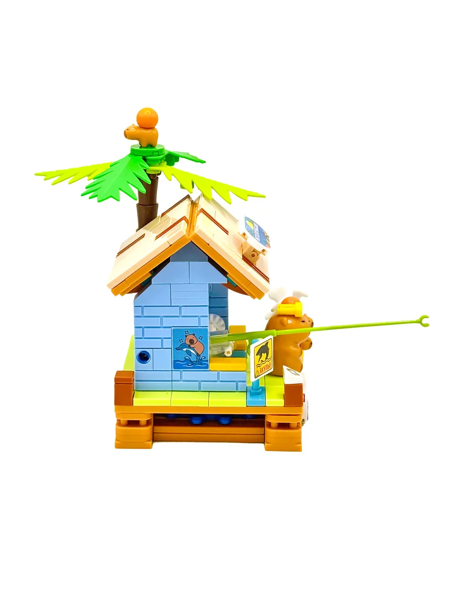 Конструктор Cubion Капибара на рыбалке 214 дет. - фото 16