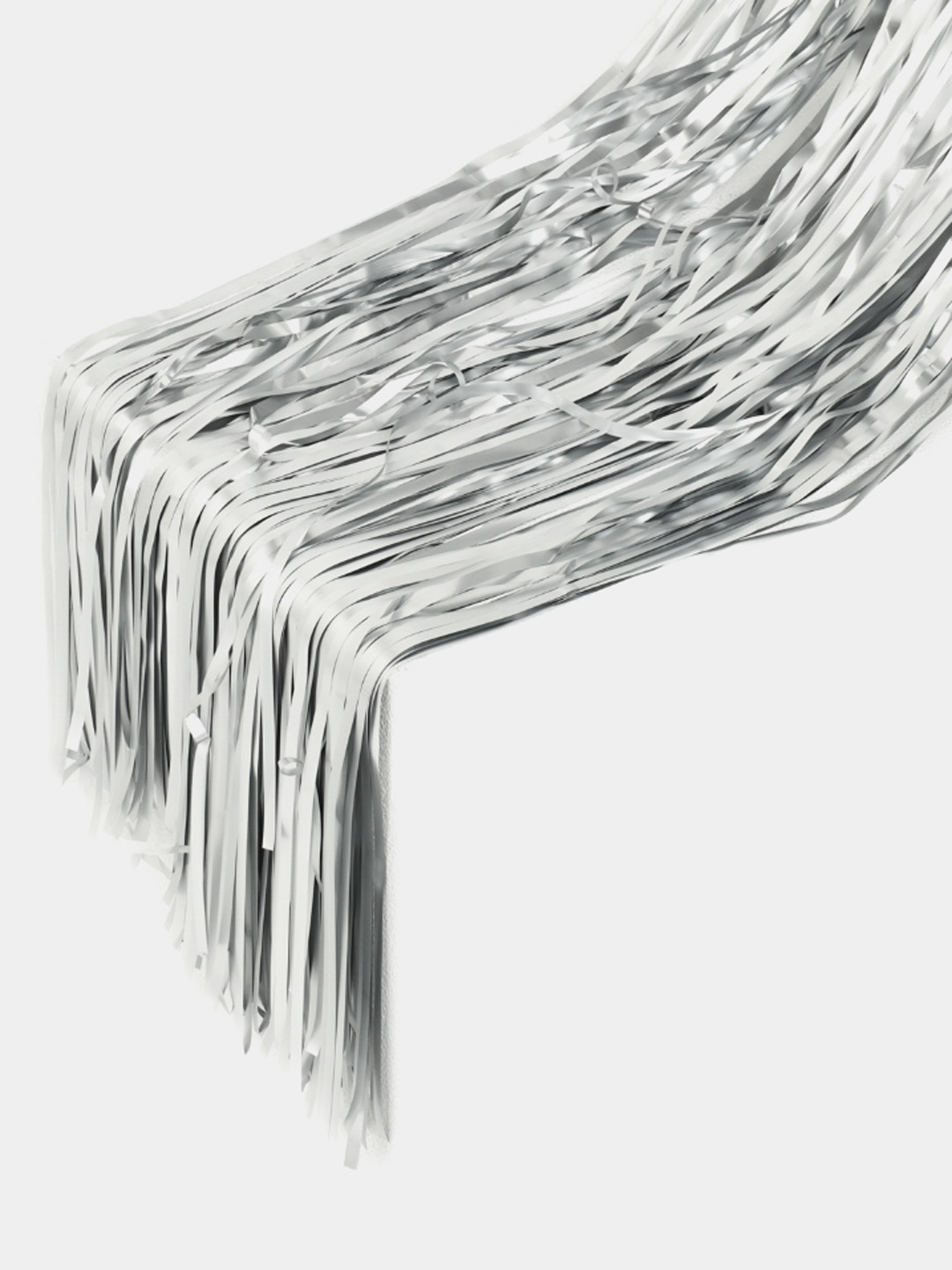 Дождик для фотозоны ZHIYU MENG матовый серебряный 2х1м 4 штуки - фото 5