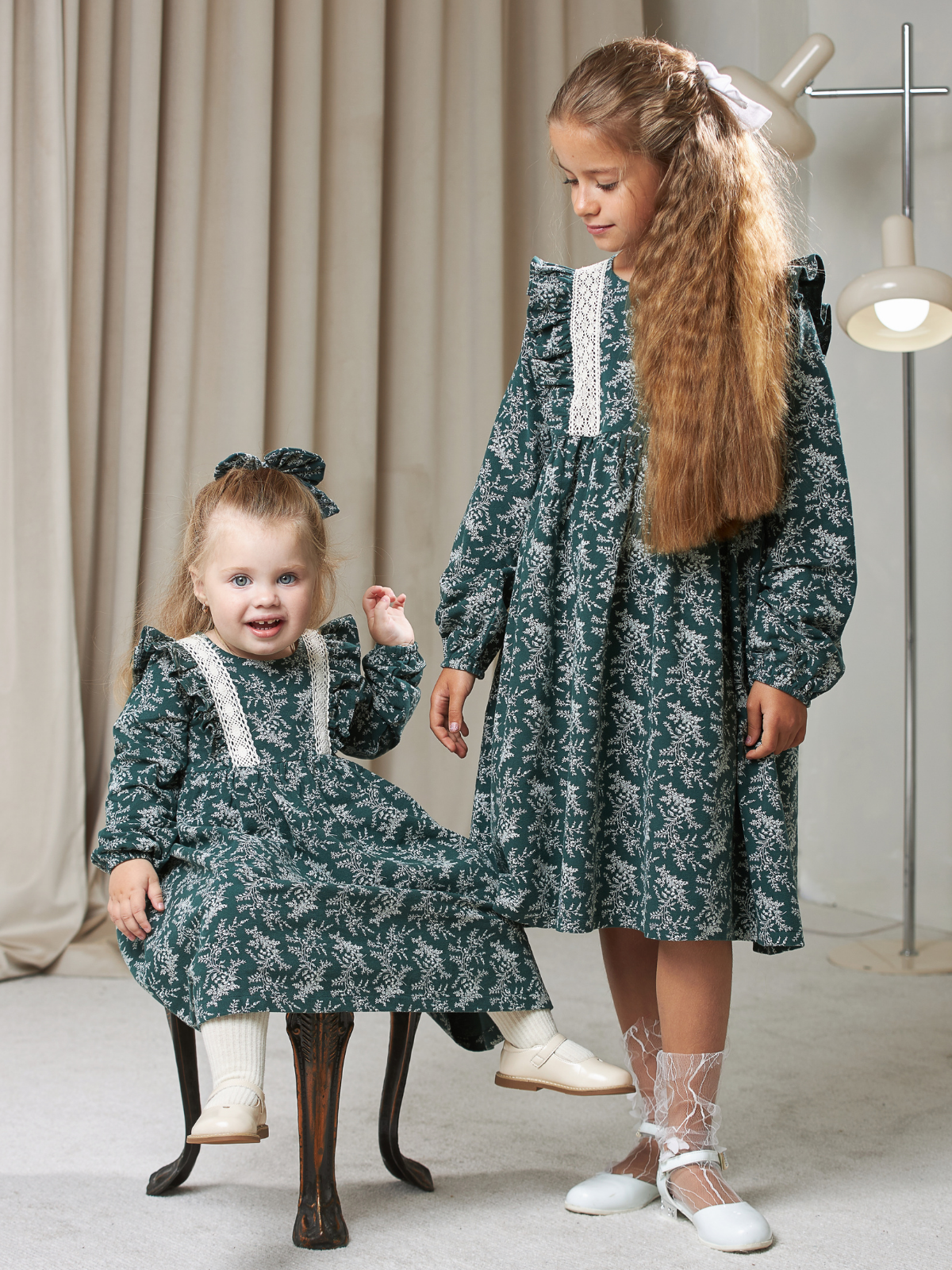 Платье MOUN платье_фланель/кружево_изумрудн - фото 12