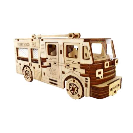 Конструктор HobbyWood Пожарная машина деревянный
