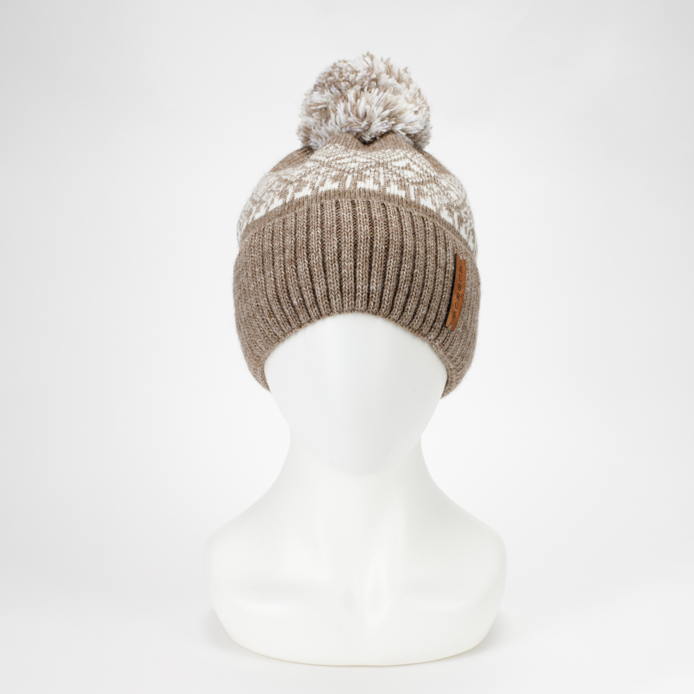 Шапка Bai FAMILY SHE-002коричневый с белым - фото 6