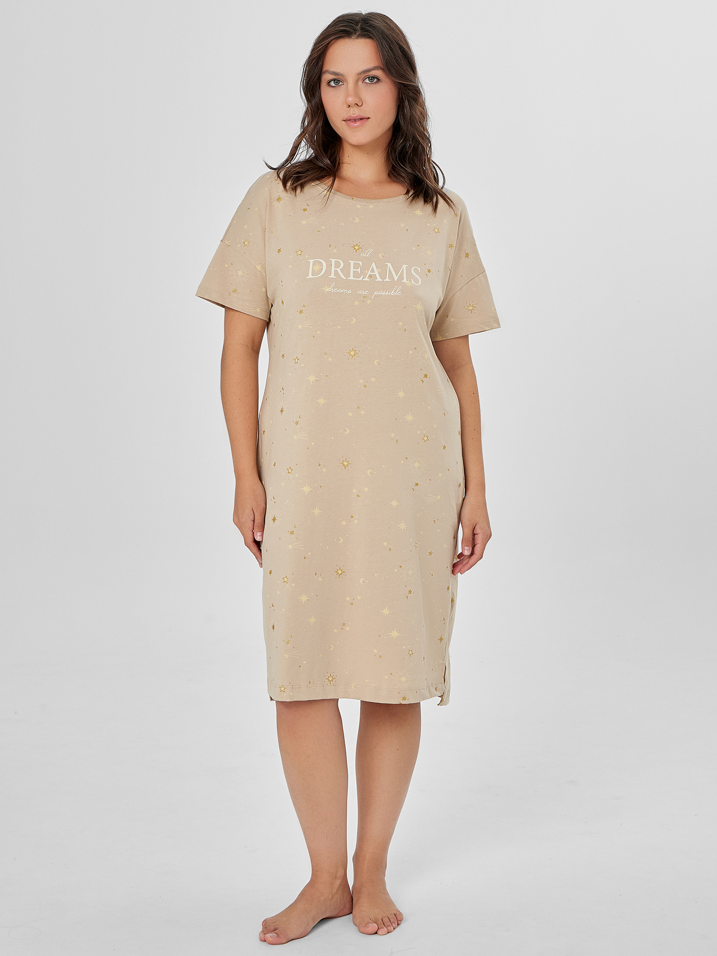 Сорочка ночная Mark Formelle (Марк Формэль) 572310/звезды на песочном - фото 1