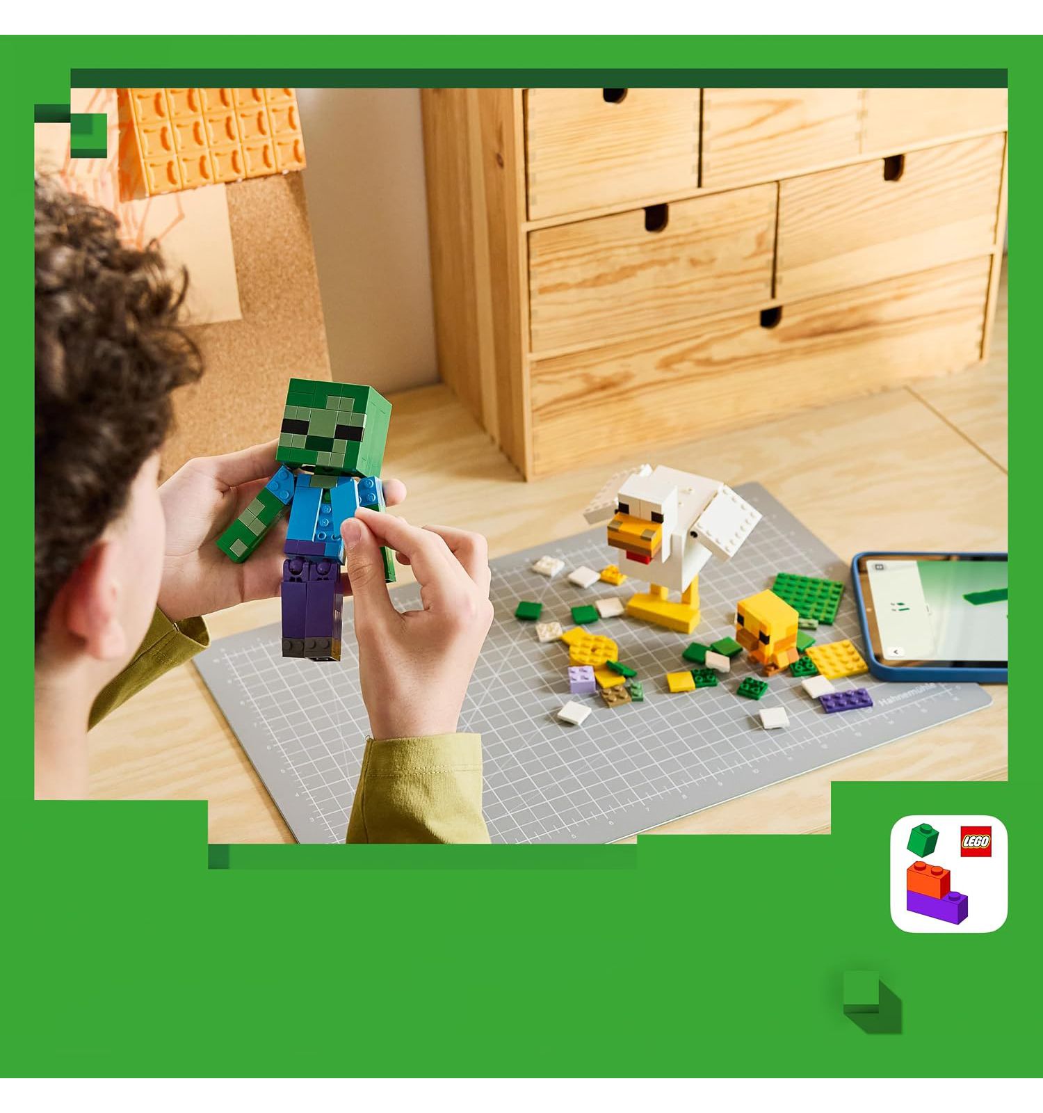Конструктор LEGO Minecraft Всадник на курице 344 дет. - фото 9