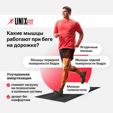 Беговая дорожка UNIX Fit Hi-tech F2 plus dark storm 3 л.с. до 120 кг 0.8-16 км/ч угол наклона 0-15%