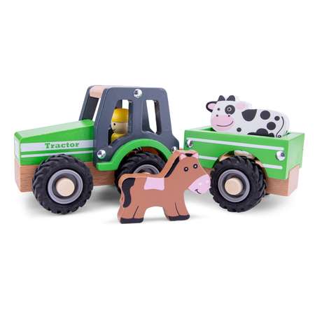 Игровой набор New Classic Toys Трактор с прицепом