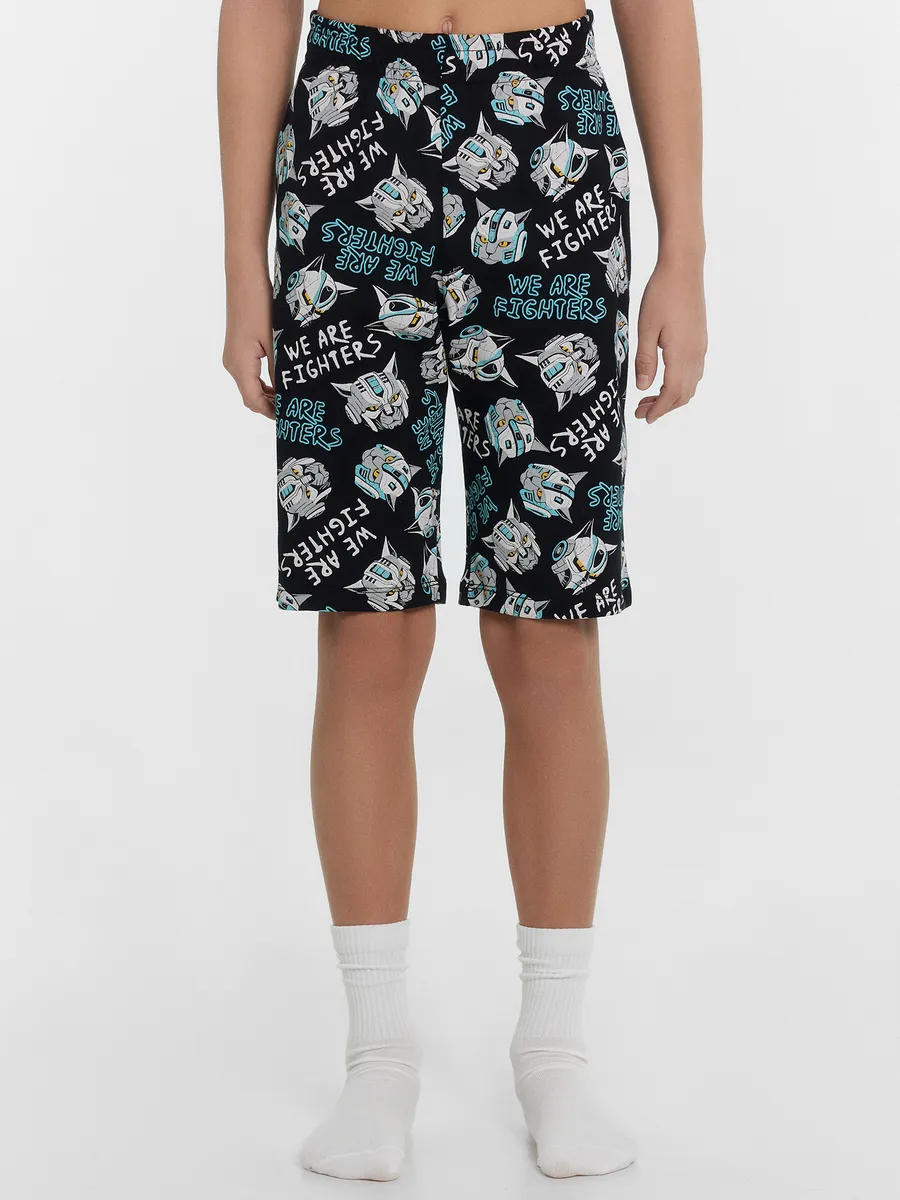 Пижама Mark Formelle (Марк Формэль) 563327/пыльная бирюза +робокоты на черном - фото 7