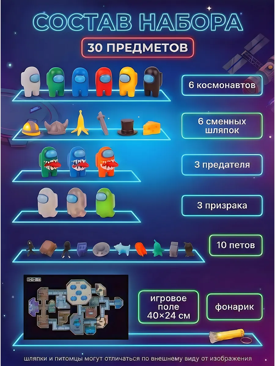 Игровой набор Fanzo Store Фигурки Амонг Ас с призраком - фото 2