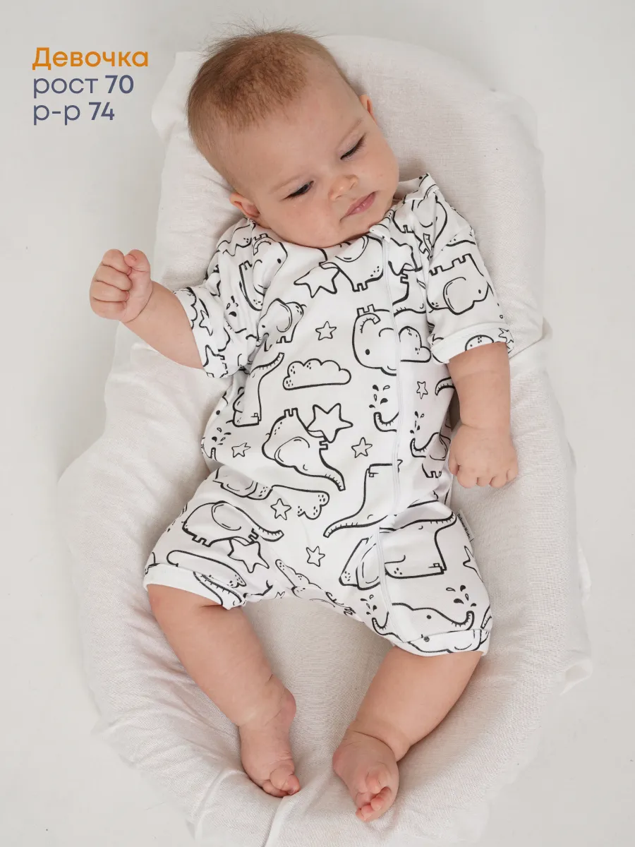 Песочник 3 шт Супер Пупс нбр/3пр/псчн/молн/ЗебралисточкиСветлыйхакиСлоны - фото 17