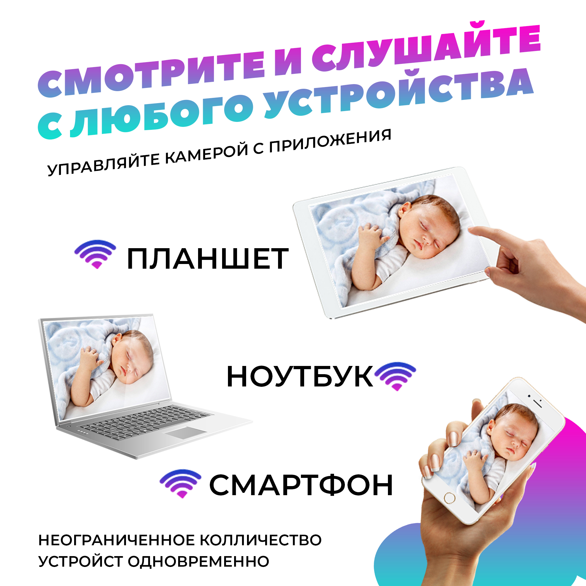 Видеоняня беспроводная You Lucky Умная Белая - фото 5