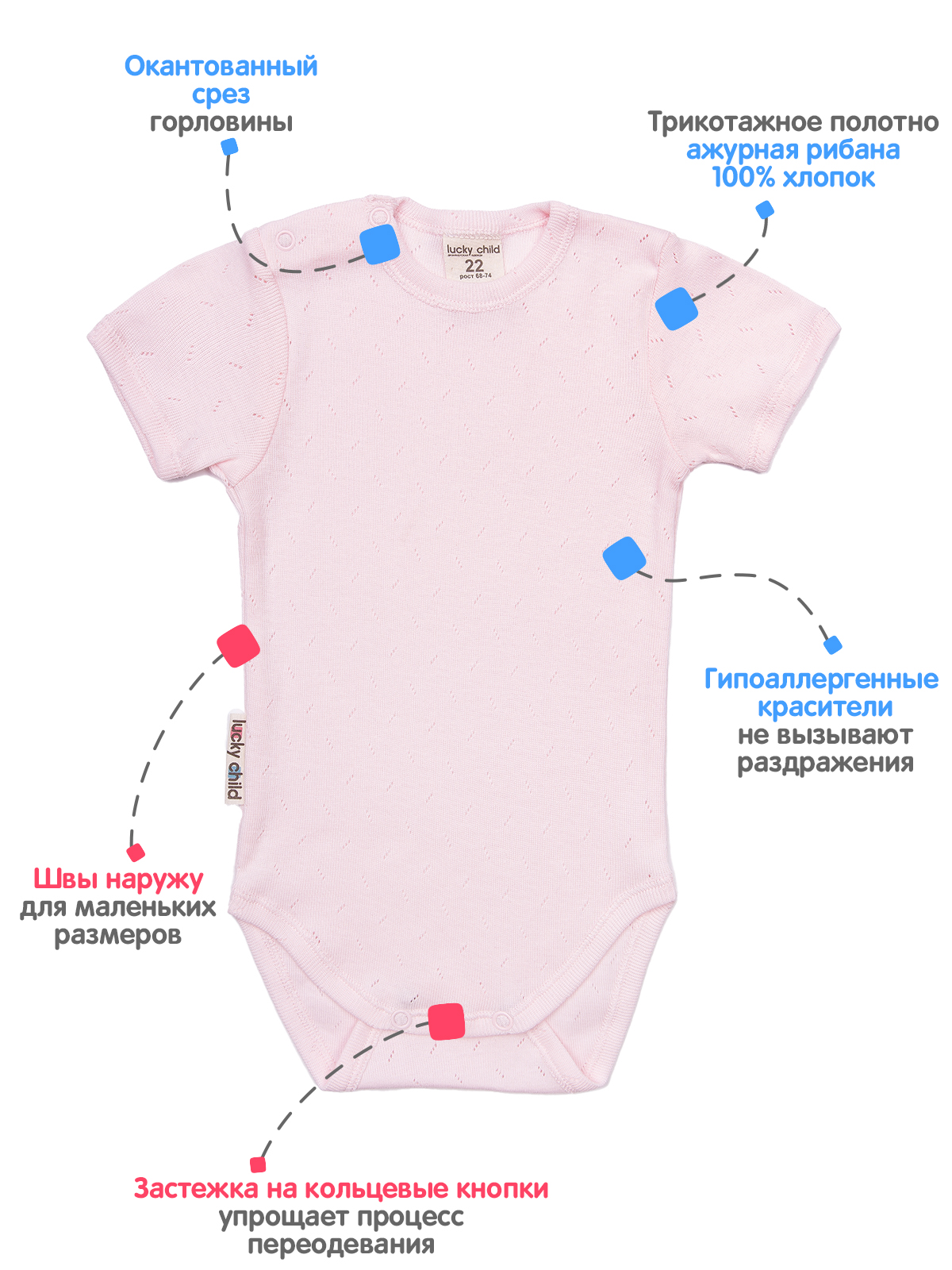 Боди Lucky Child 0-30 роз/0-2 - фото 3