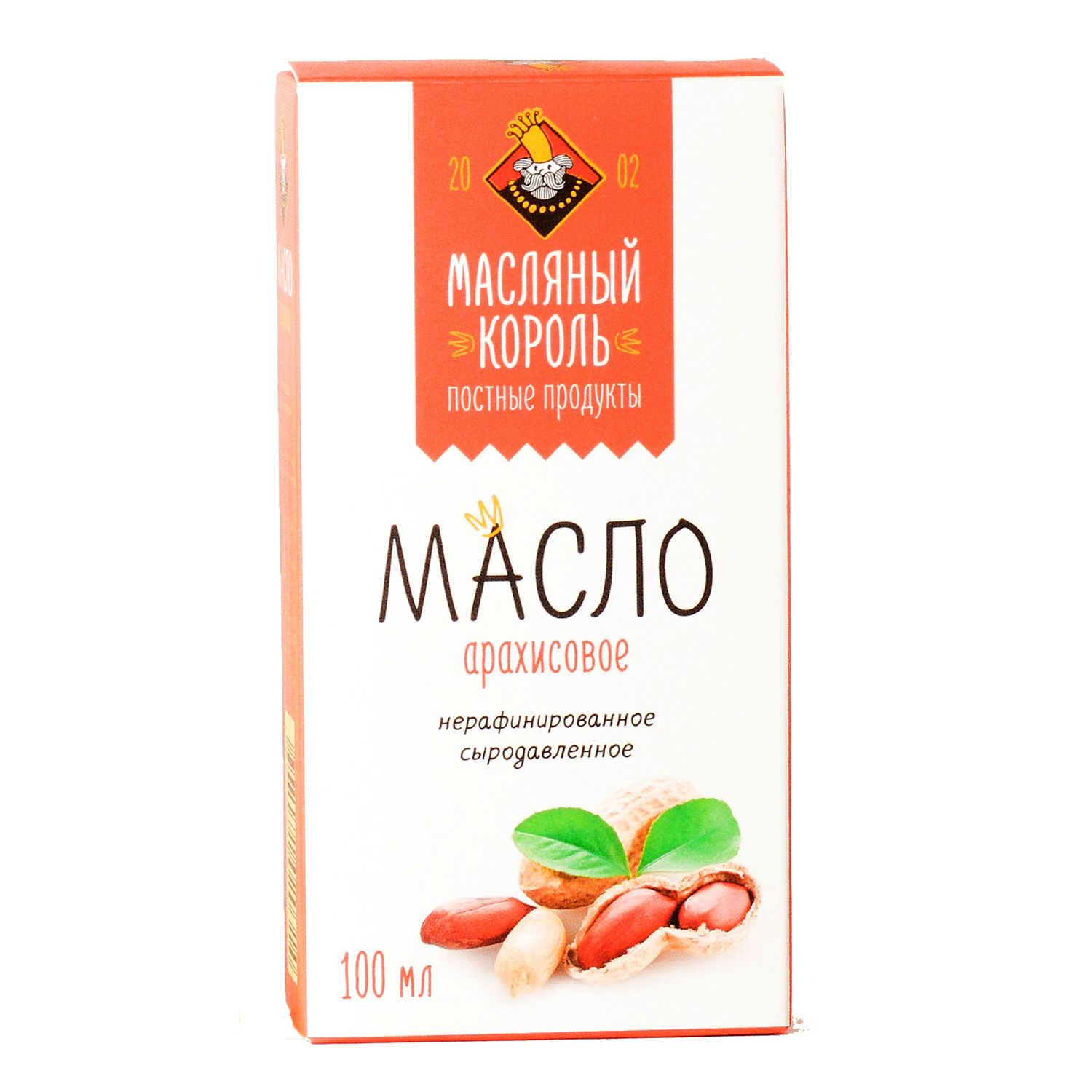 Масло Масляный король нерафинированное арахисовое 100мл - фото 1