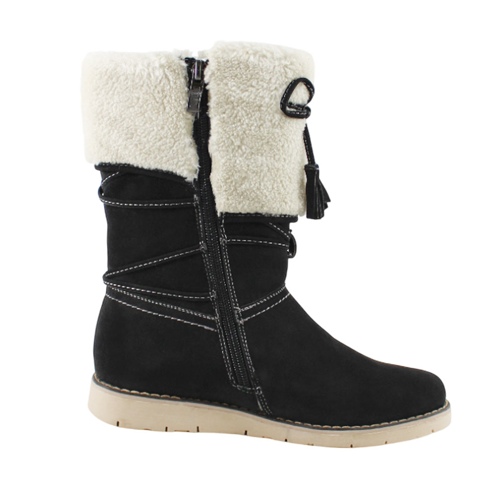 Сапоги Europen 558168/05-05-СВ EUROPEN Сапоги зимние для девочки,черный нубук - фото 2